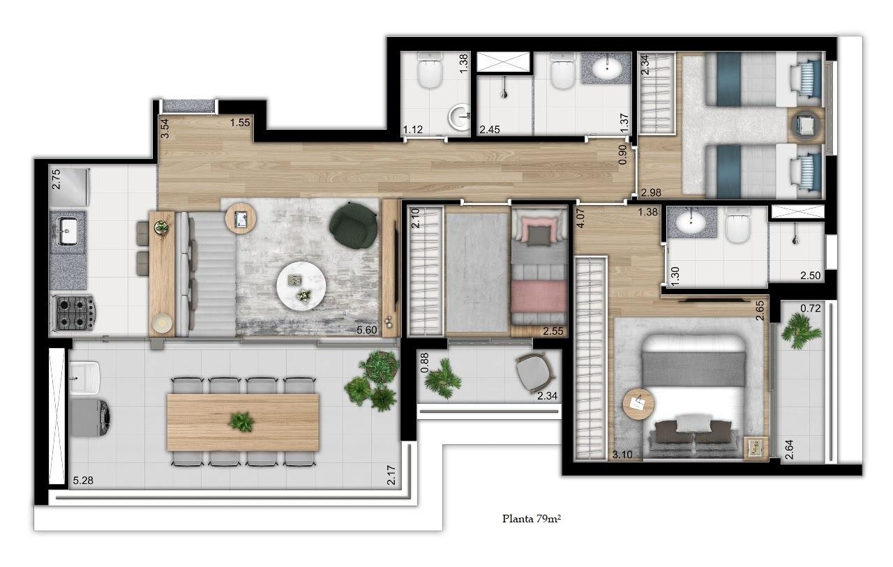 Apartamento, 2 quartos, 56 m² - Foto 16