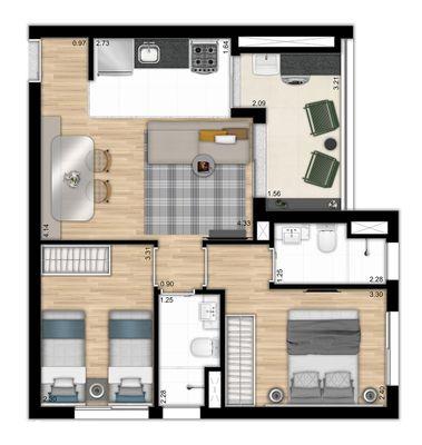 Apartamento, 2 quartos, 57 m² - Foto 22